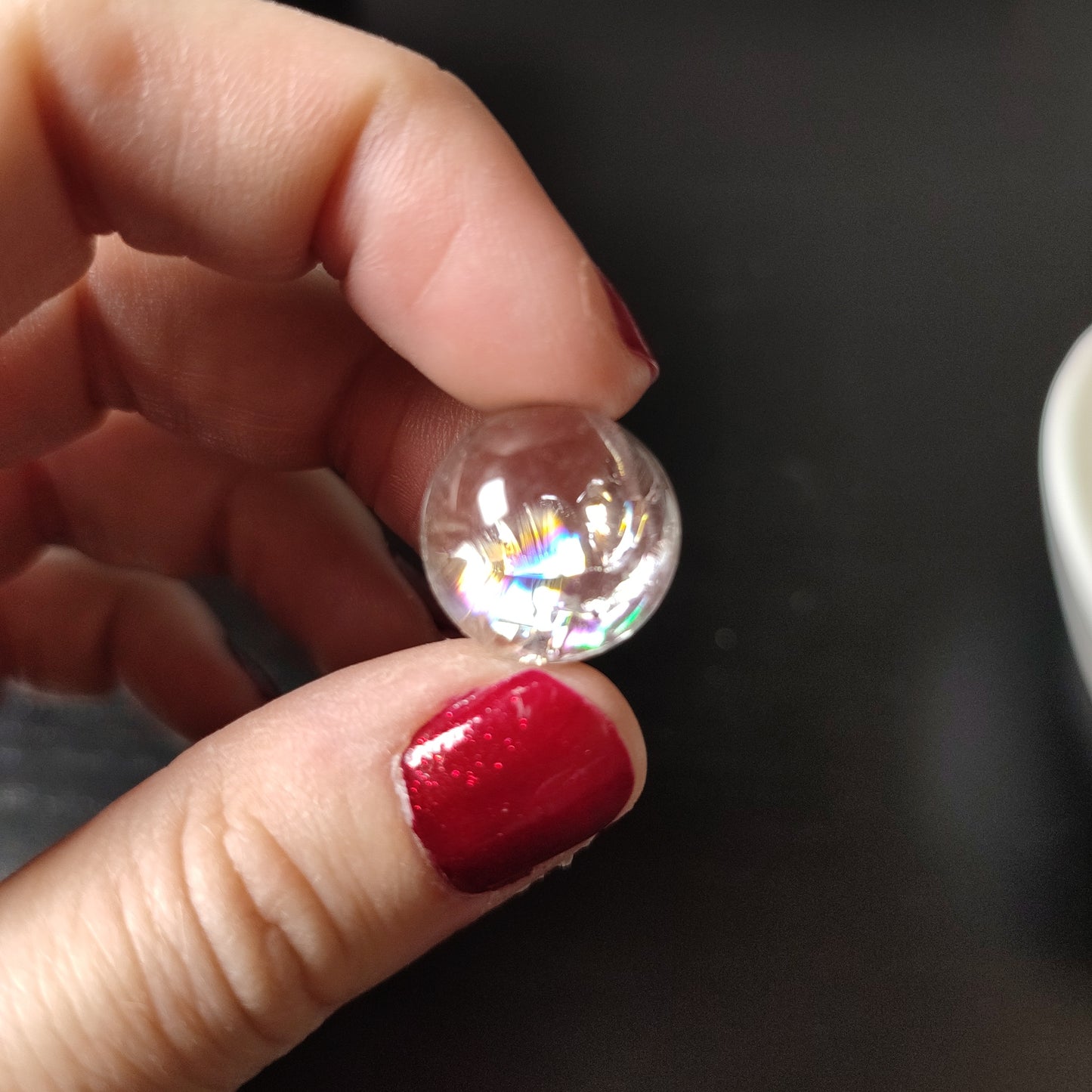 Mini esferas cuarzo cristal con arcoiris