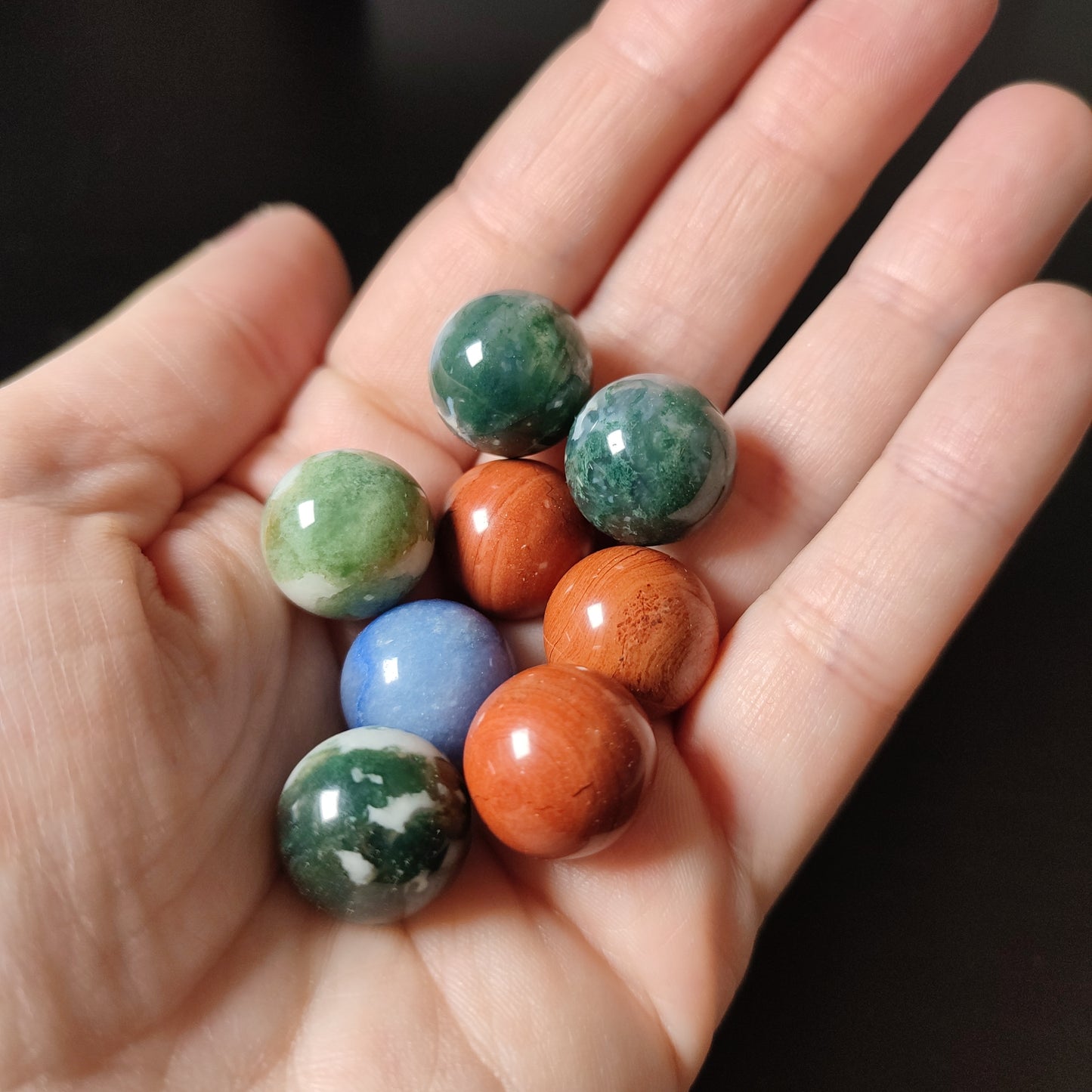 Mini esferas - Diferentes minerales
