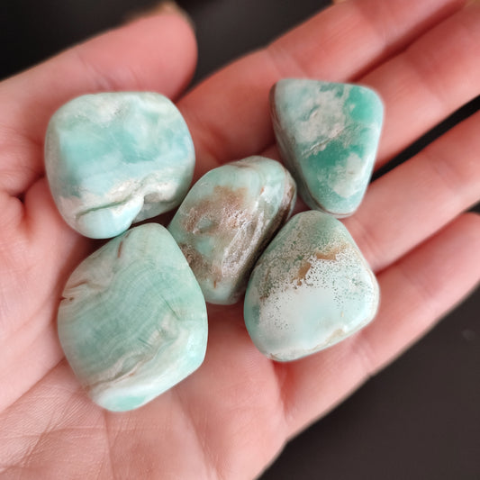 Canto rodado Aragonito azul