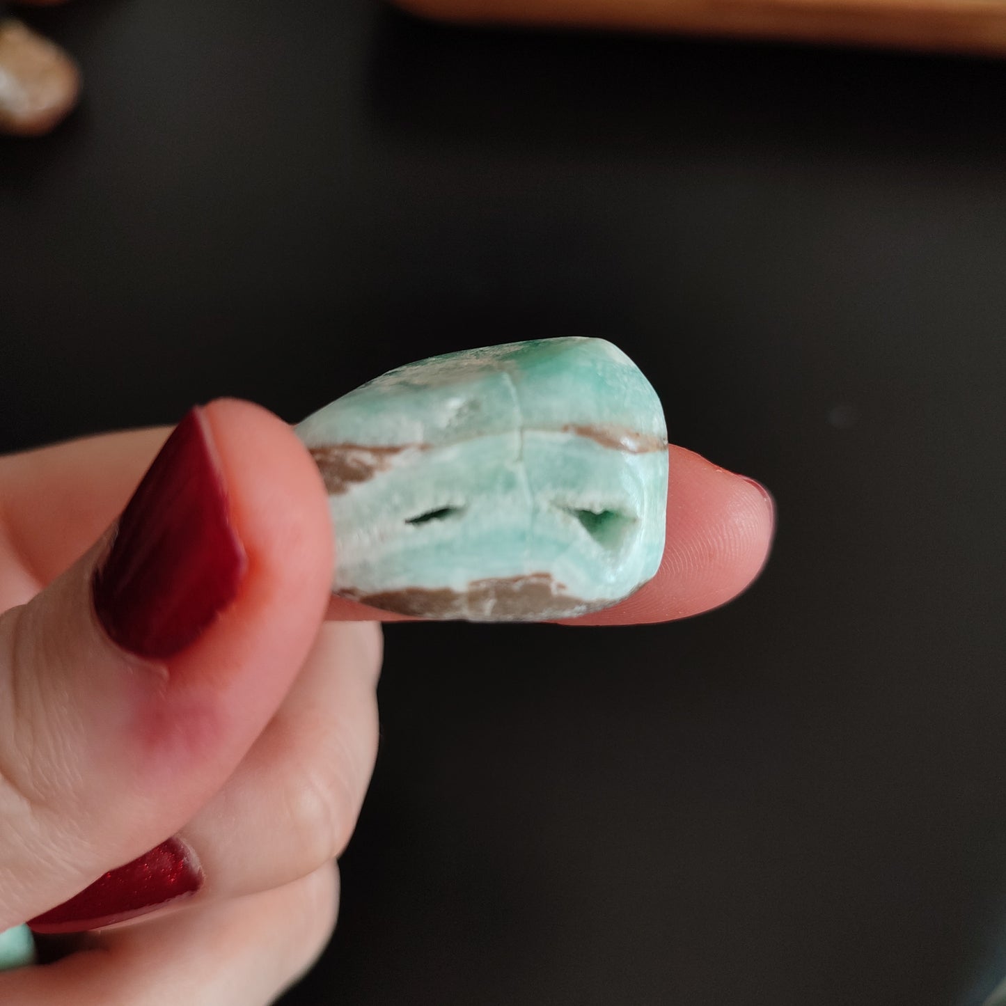 Canto rodado Aragonito azul