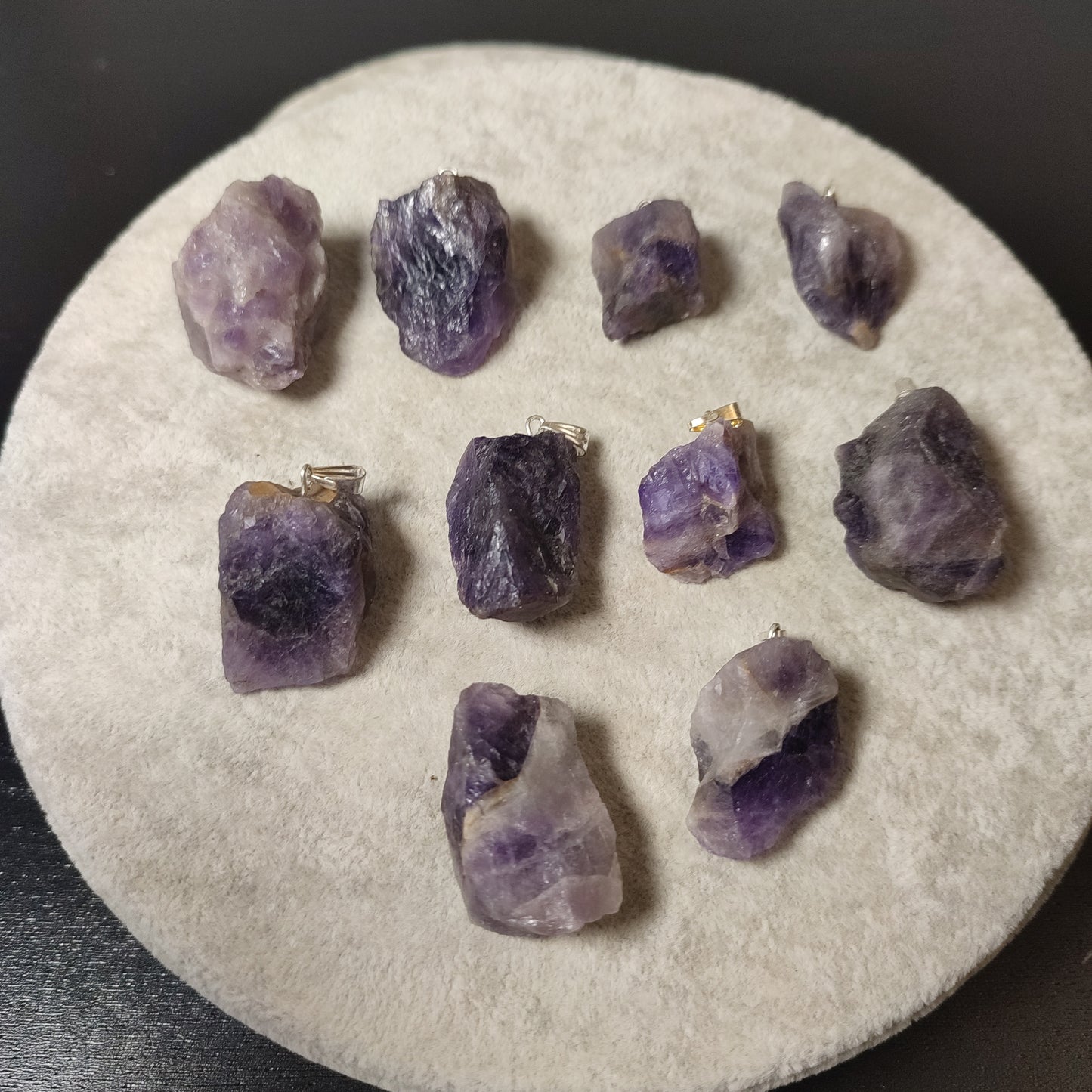 Colgante amatista en bruto