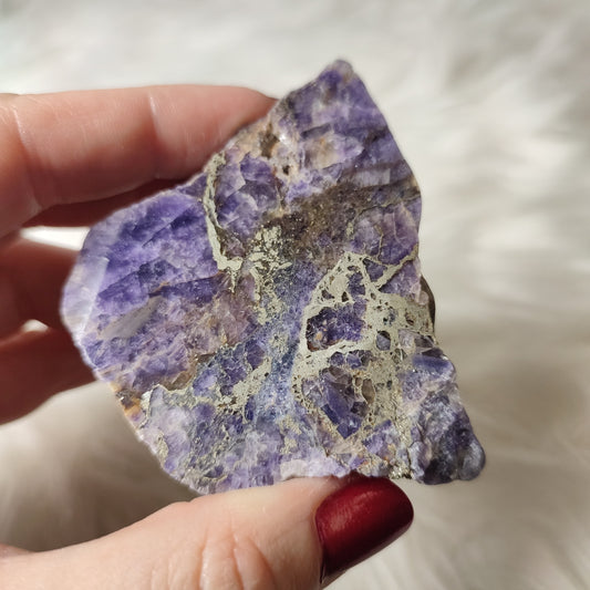 Rodado flúorita con pirita