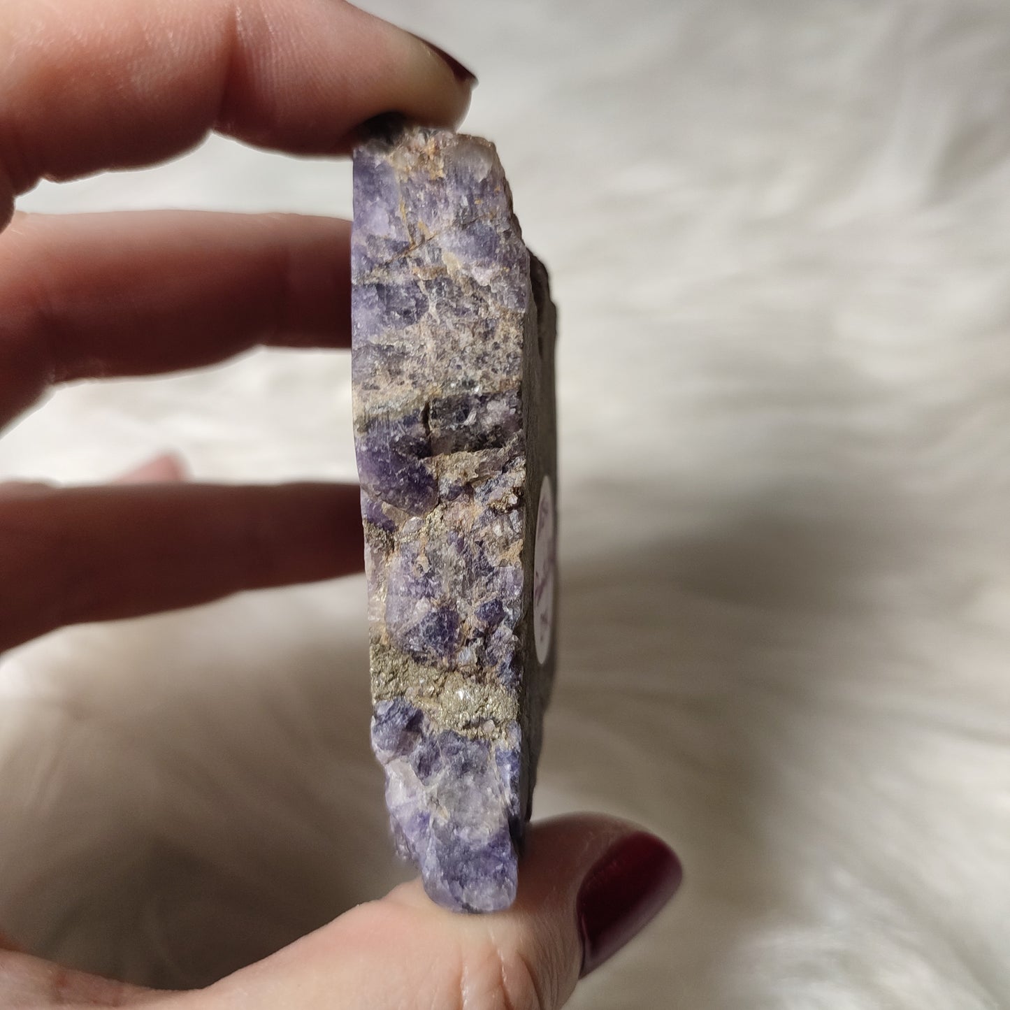 Rodado flúorita con pirita