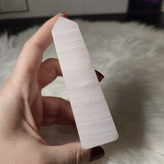 Punta mangano calcita rosa 208