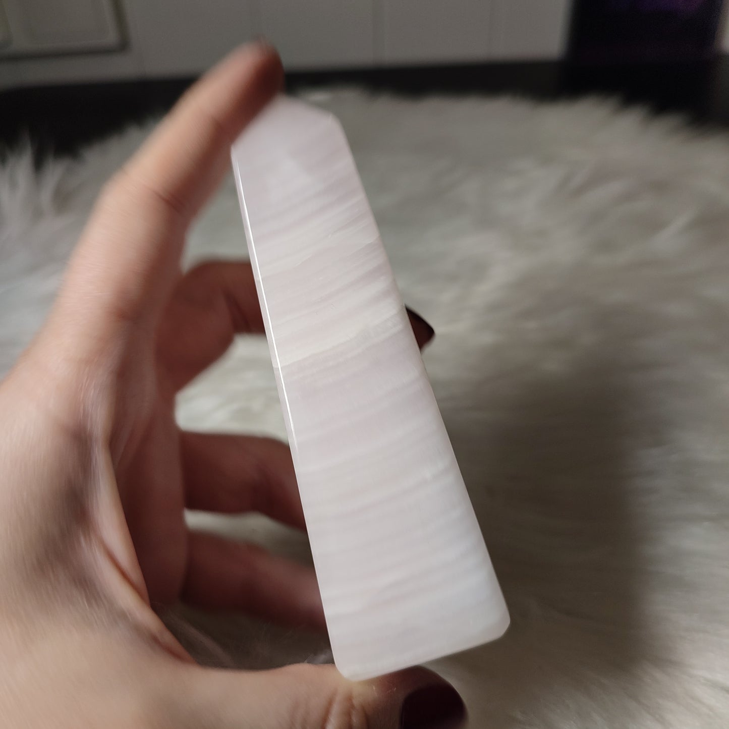 Punta mangano calcita rosa 208