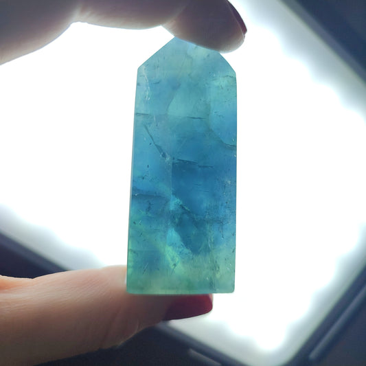 Punta flúorita azul 71