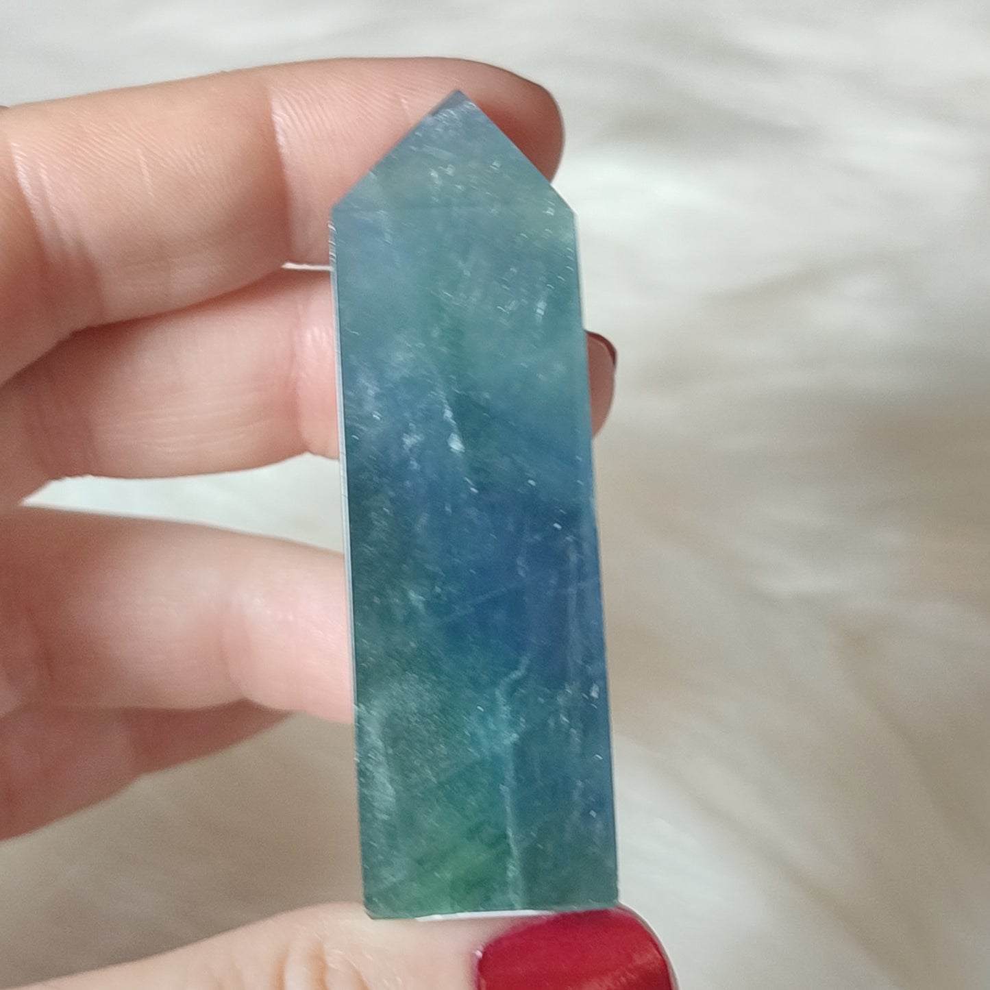 Punta flúorita azul 71