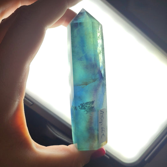 Punta flúorita azul 140