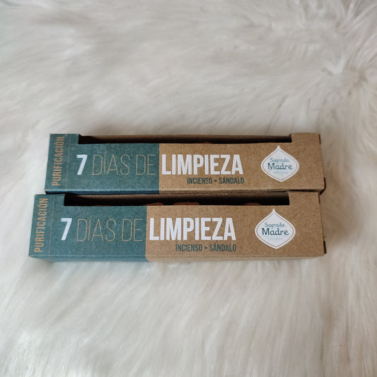 Pastillas incienso sandalo Sagrada Madre - 7 dias de limpieza
