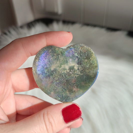 Corazon agata musgo aura 3