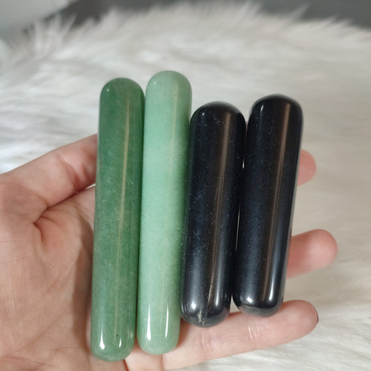 Masajeador aventurina verde o obsidiana