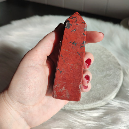 Punta jaspe rojo 265 gramos