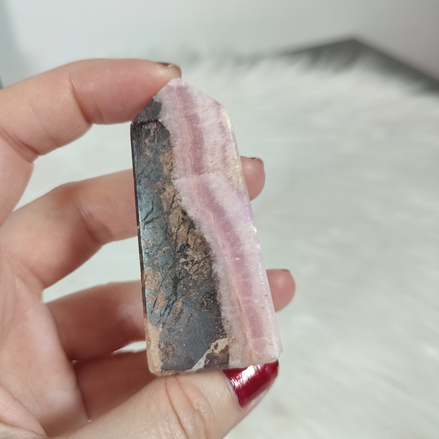 Punta aragonito rosa 113 gramos