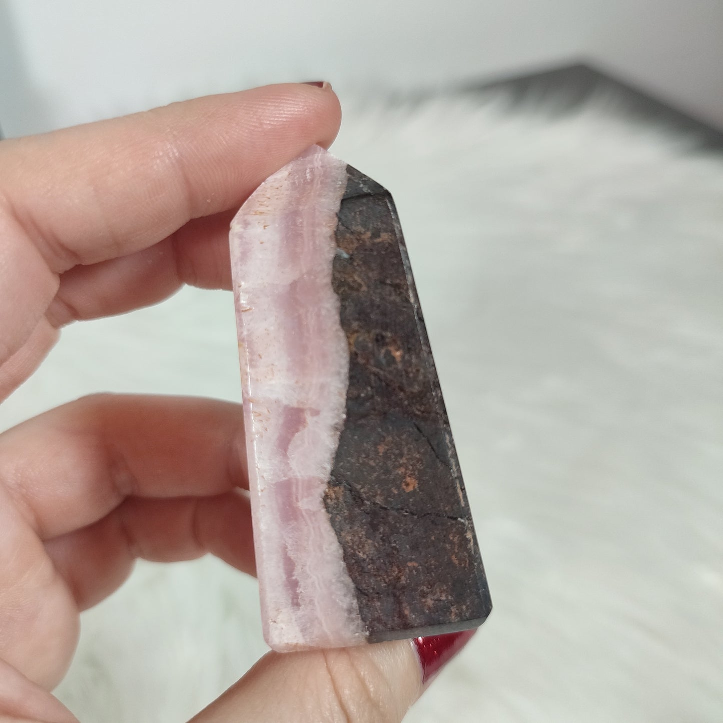 Punta aragonito rosa 113 gramos