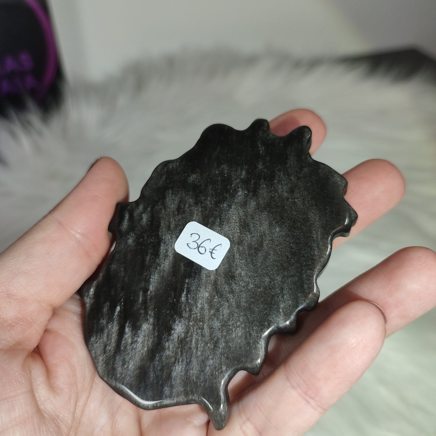 Medusa Obsidiana plateada