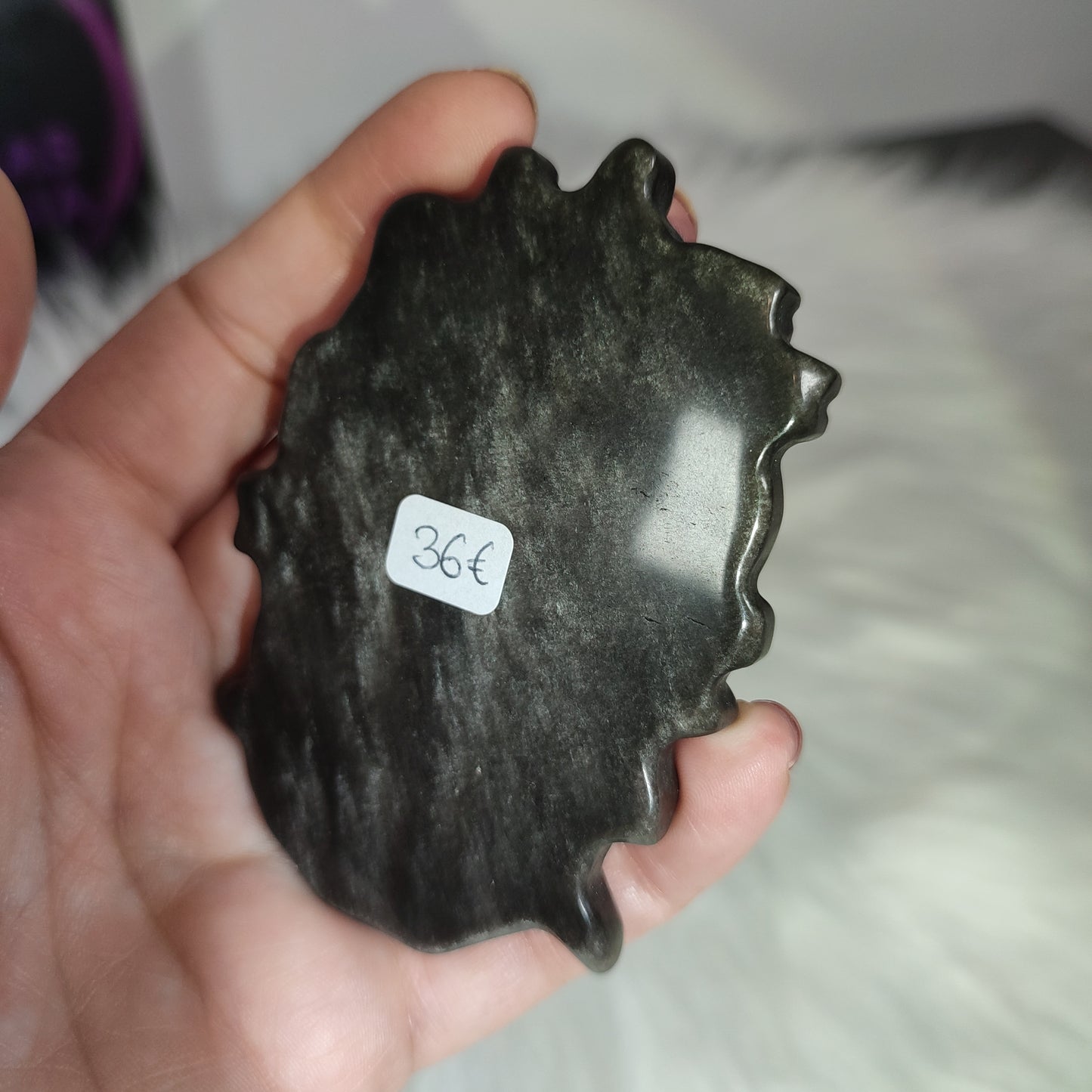 Medusa Obsidiana plateada