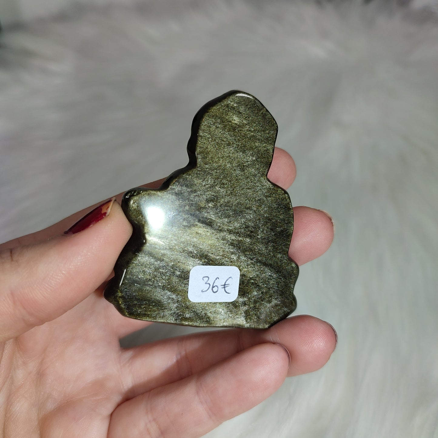Ganesha Obsidiana dorada