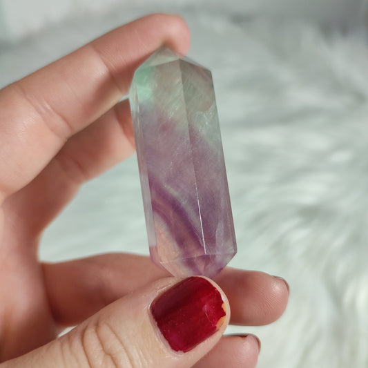 Punta biterminada fluorita Candy