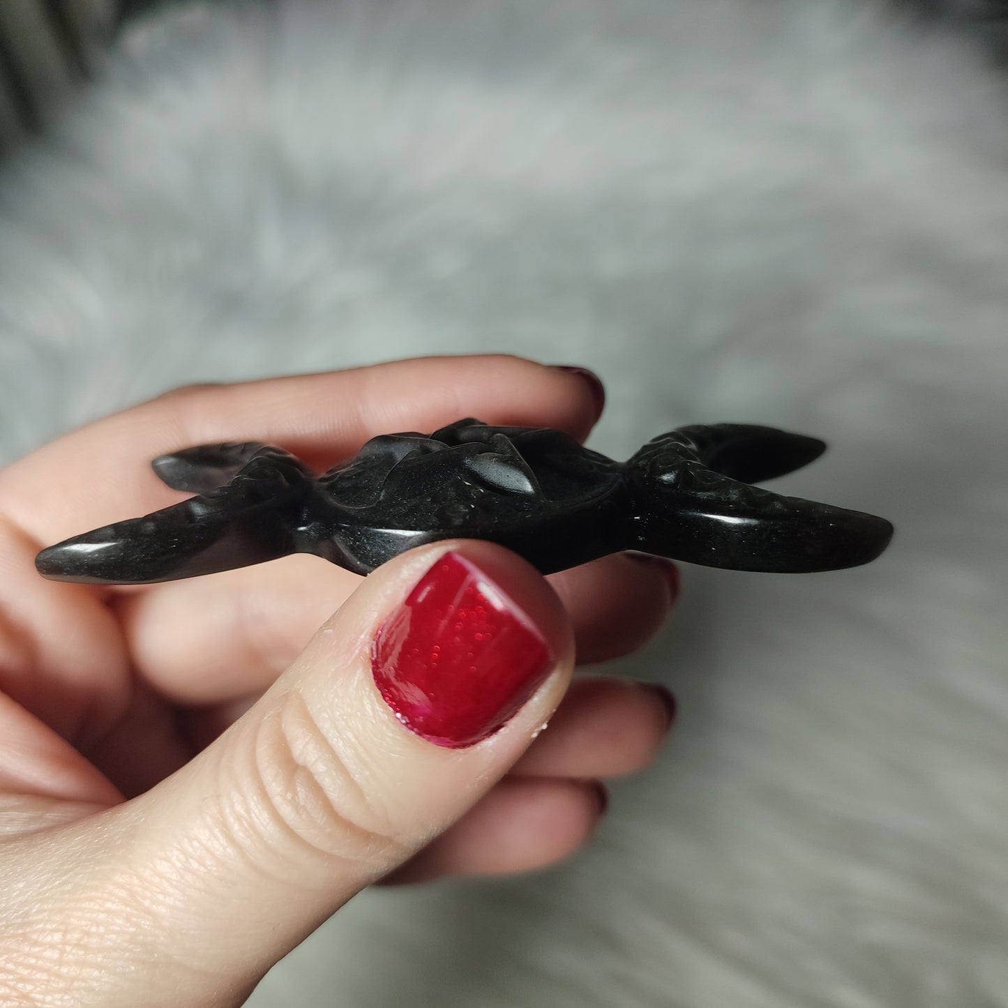 Triple Diosa obsidiana plateada