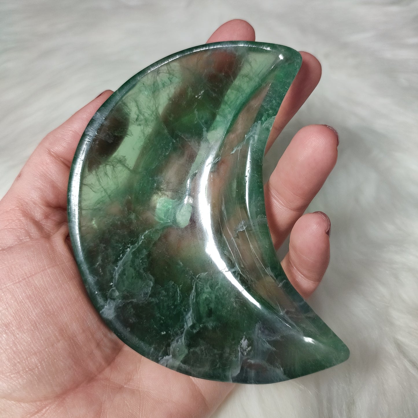 Cuenco luna flúorita 186 gramos