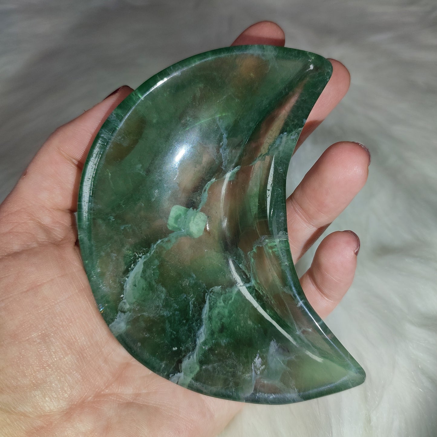 Cuenco luna flúorita 186 gramos