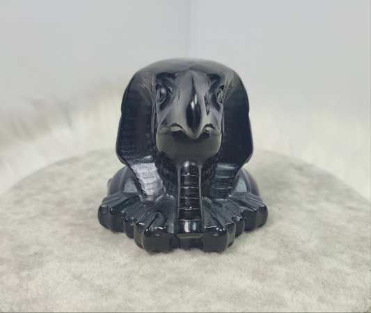 Busto Horus tallado en Obsidiana negra n° 28