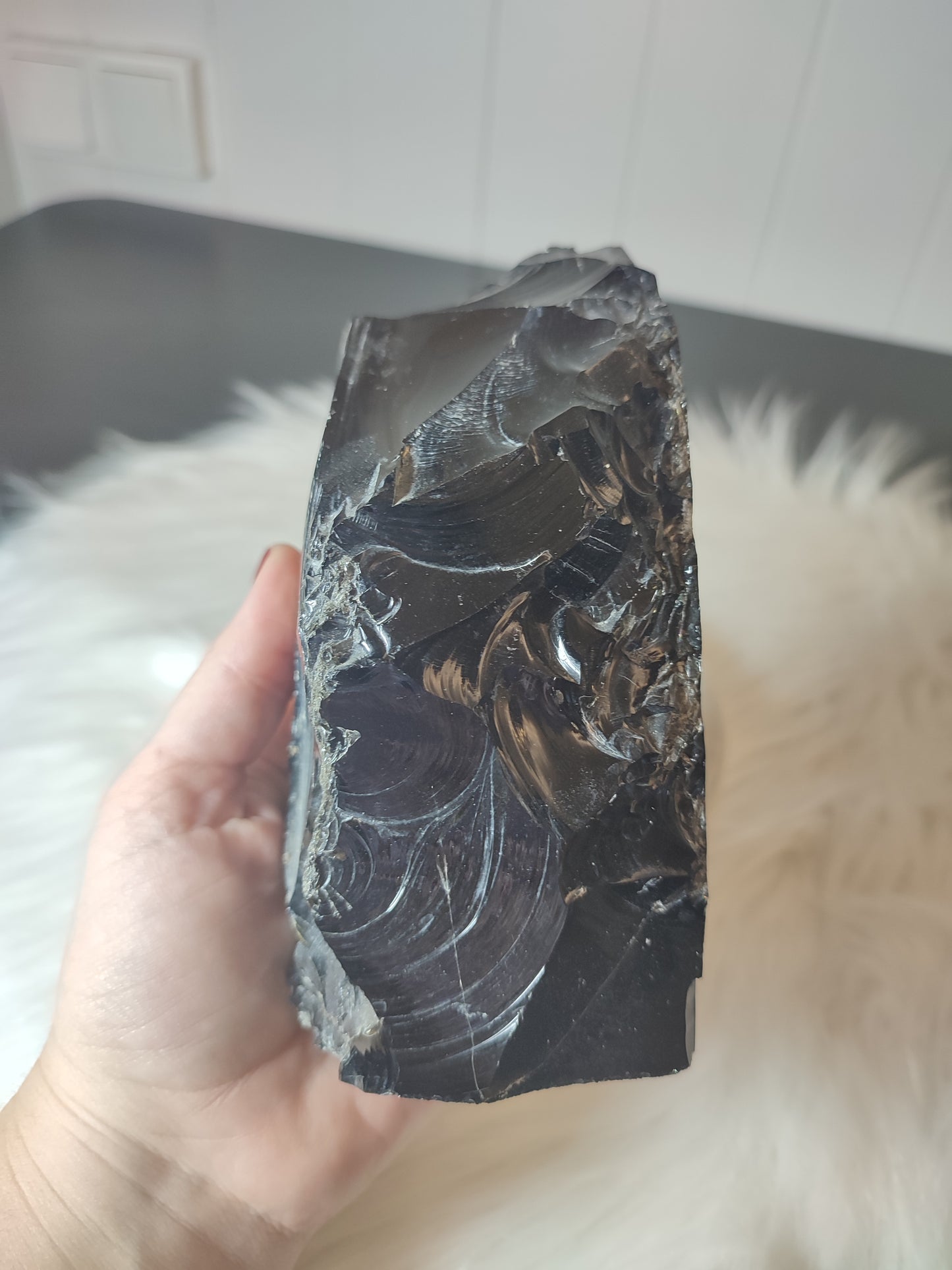 Masivo semipulido obsidiana