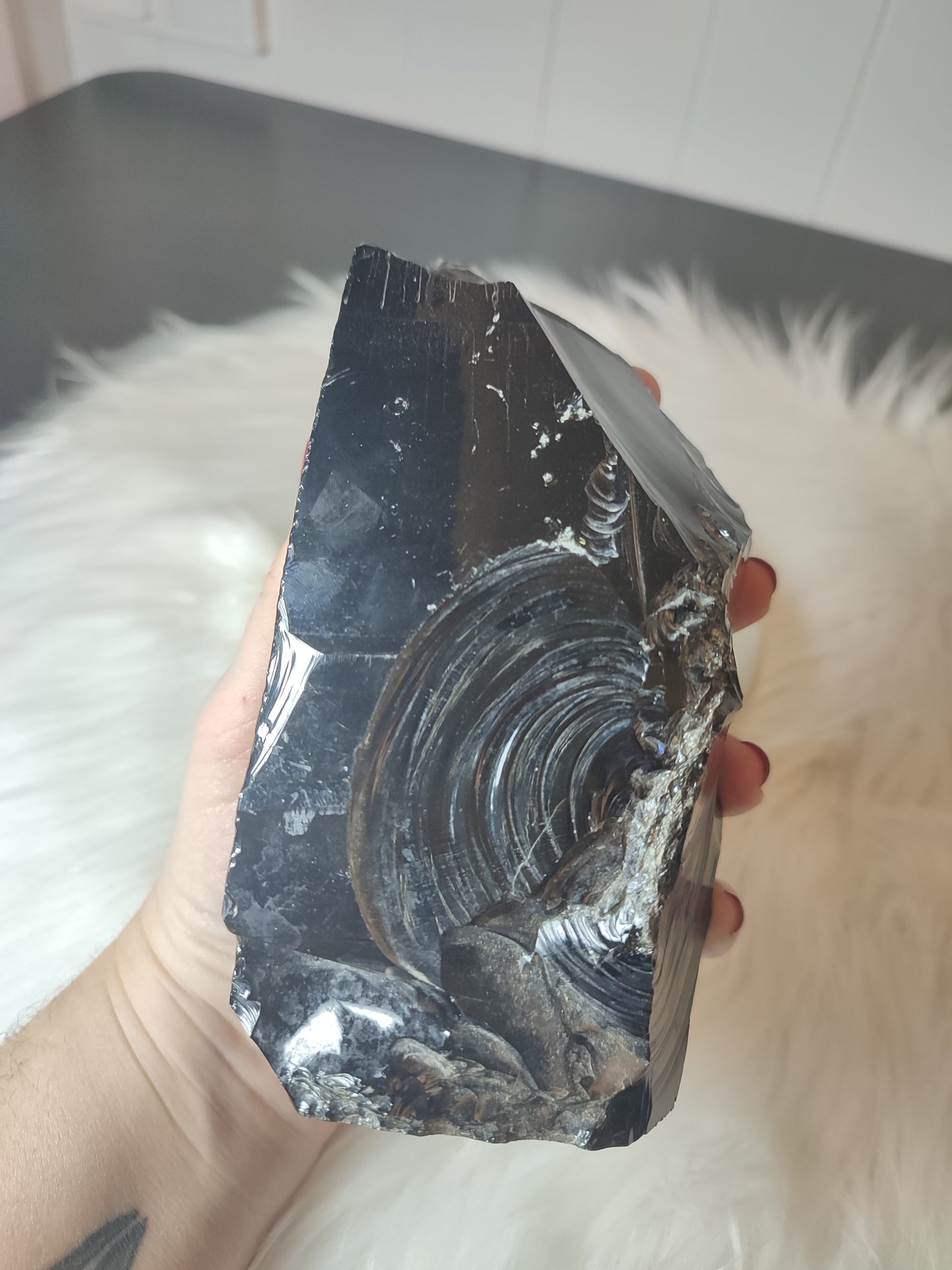 Masivo semipulido obsidiana