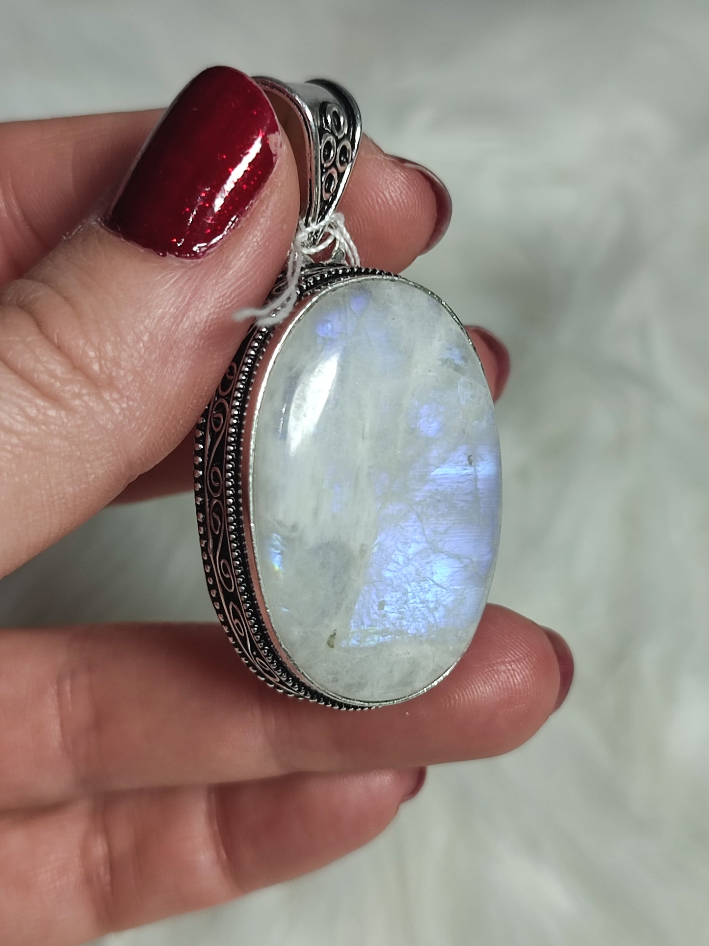 Colgante baño de plata con piedra luna PD2