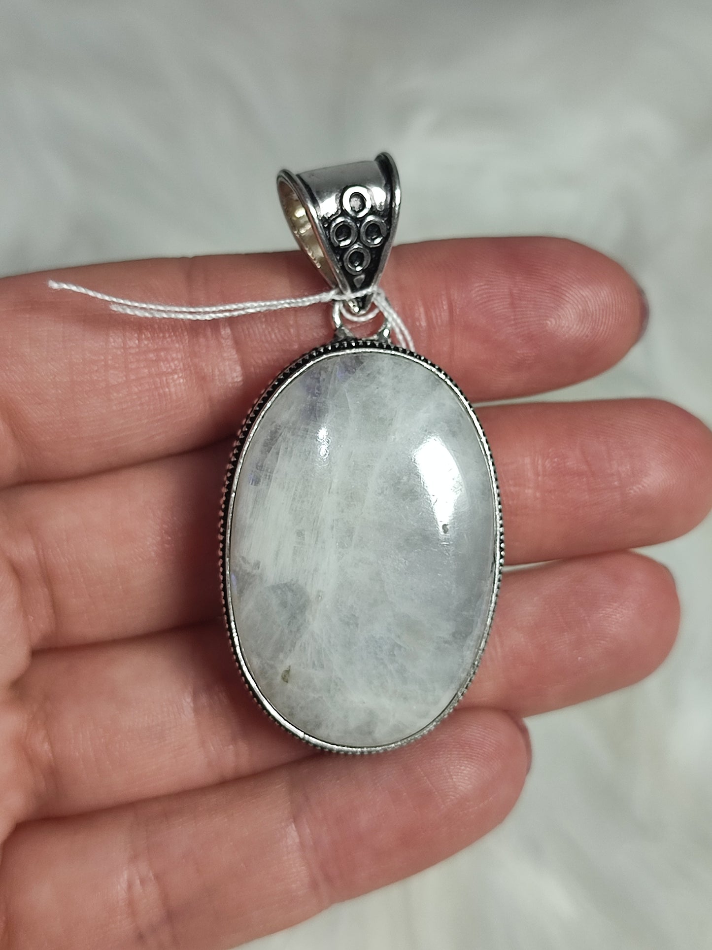 Colgante baño de plata con piedra luna PD2