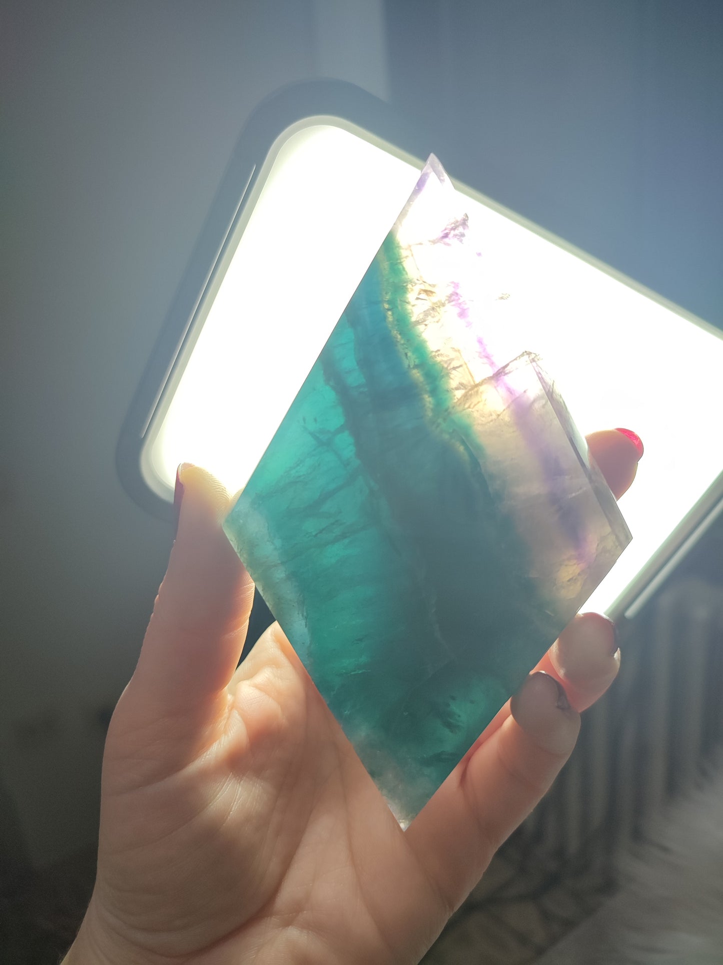 Diamante fluorita multicolor 💜💙