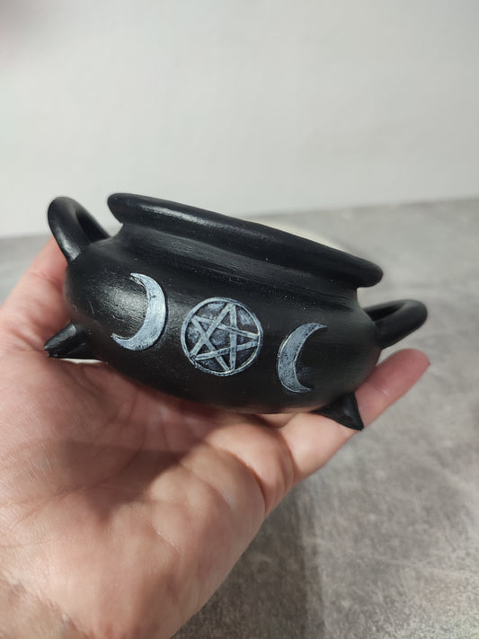 Caldero incienso triple luna