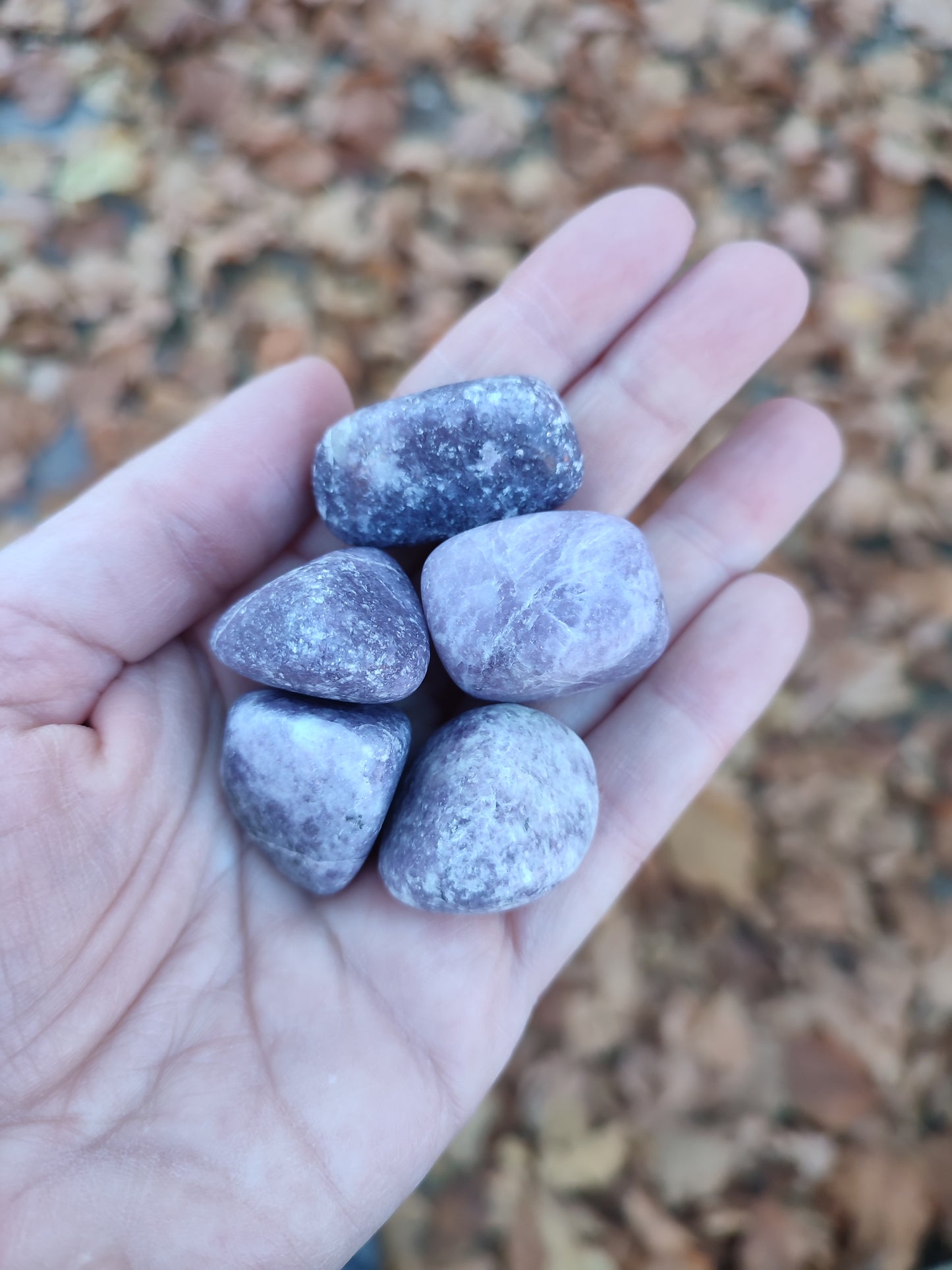 Canto rodado lepidolita