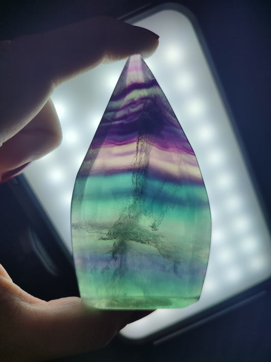 Llama flúorita multicolor 206 gramos