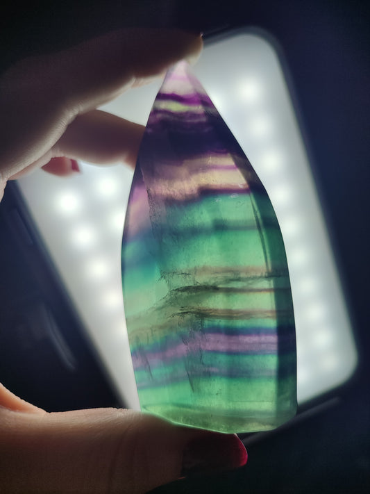 Llama flúorita multicolor 206 gramos