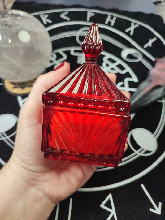 Vela Vintage Roja - Mediana Cuadrada