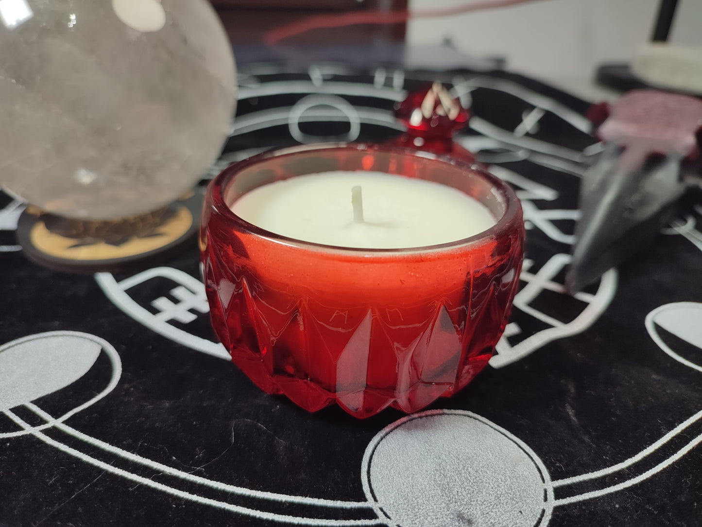 Vela Vintage Roja - Mediana Redonda