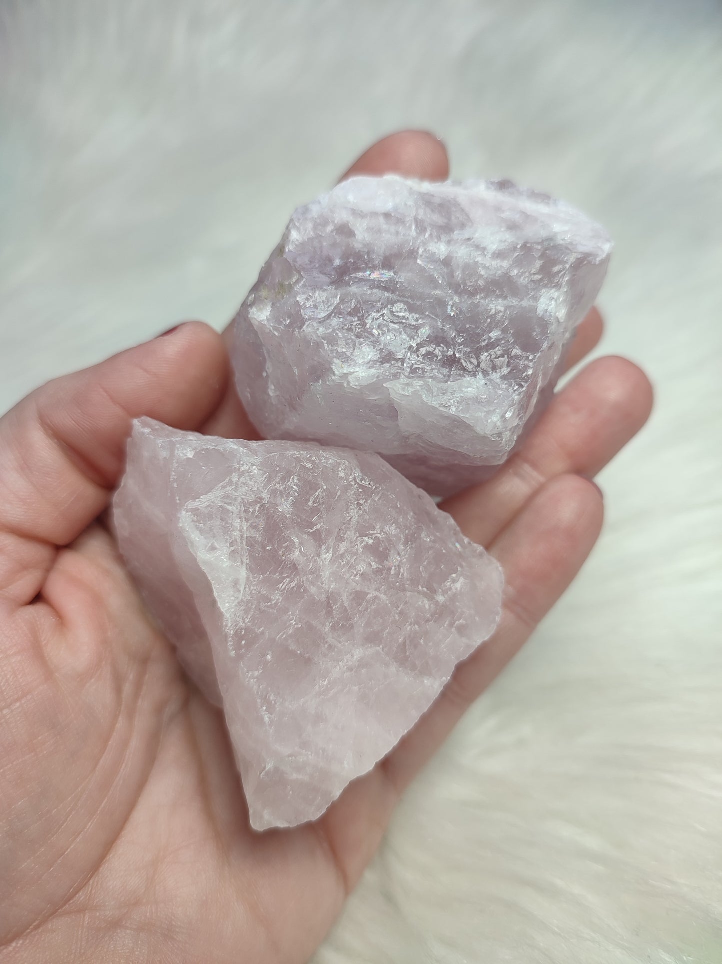 Masivo grande en bruto cuarzo rosa