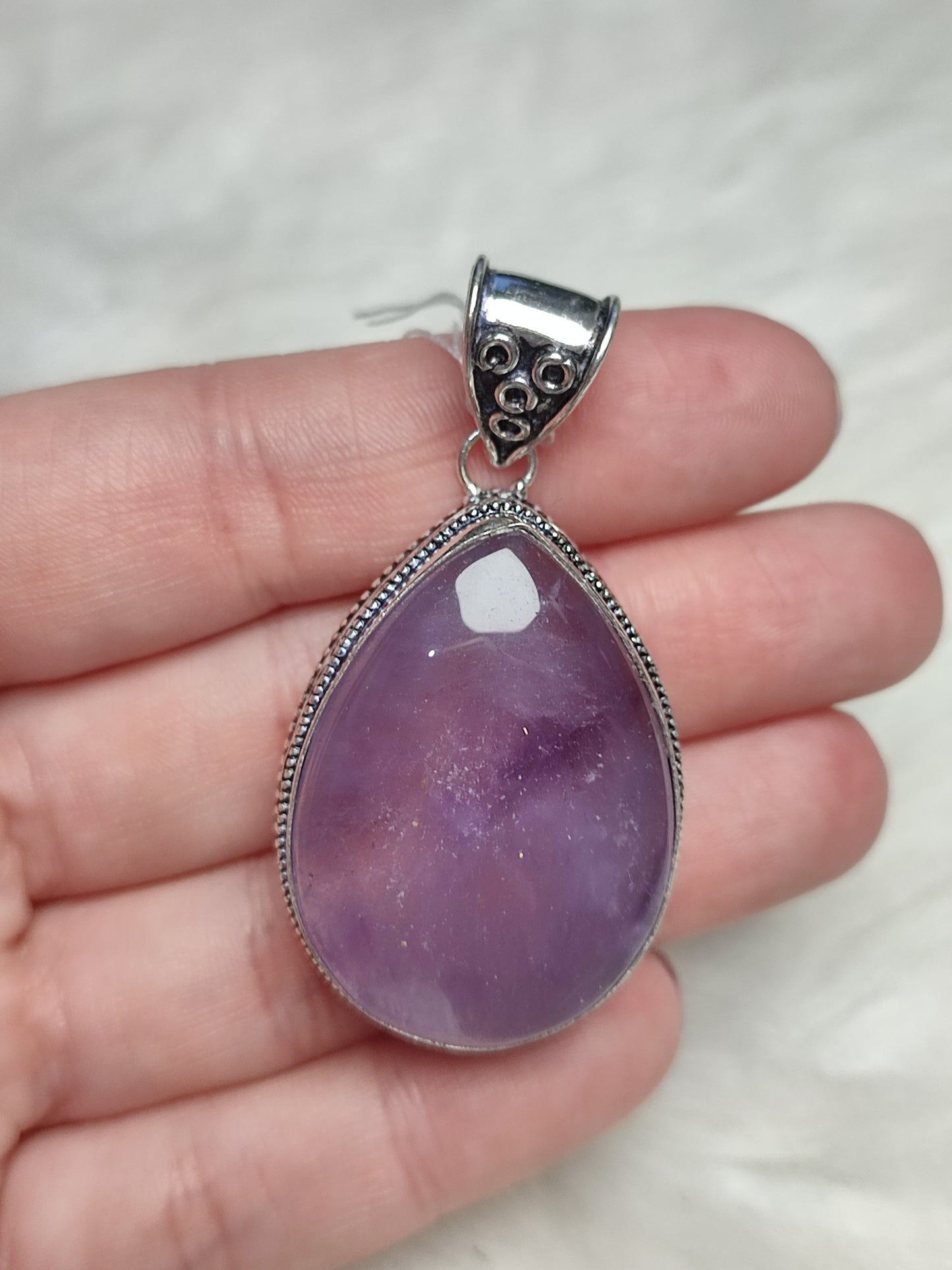 Colgante baño de plata con amatista AMA12