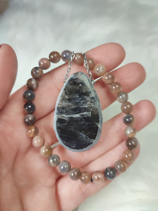Conjunto piedra luna negra n° 32