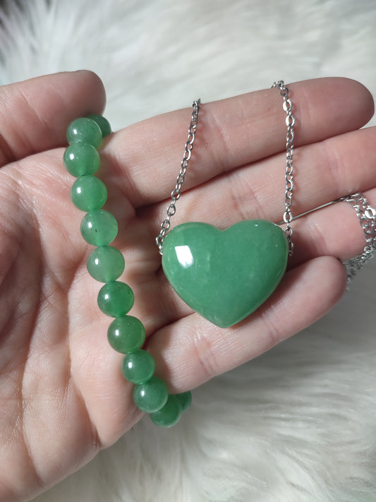 Conjunto aventurina verde n° 27