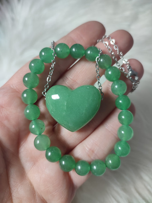 Conjunto aventurina verde n° 27