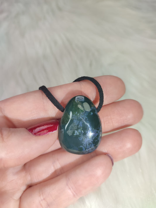 Collar con agata musgo - Perita - Caramelito