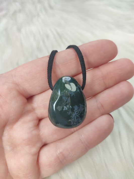 Collar con agata musgo - Perita - Caramelito