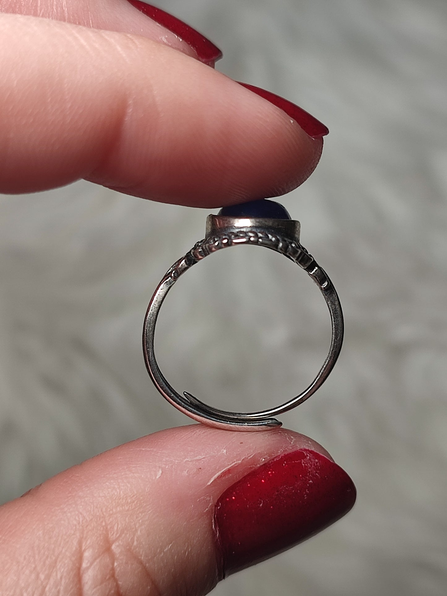 Anillo plata de ley 925 con cianita azul - Mod 2