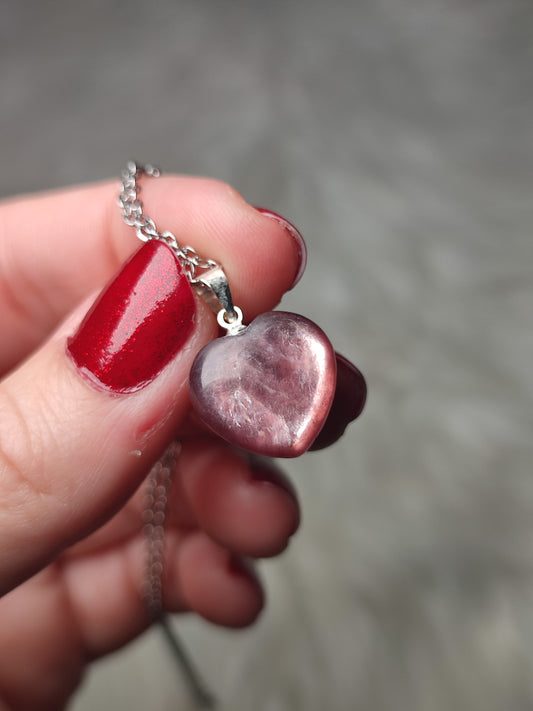 Colgante de plata 925 con mica morada