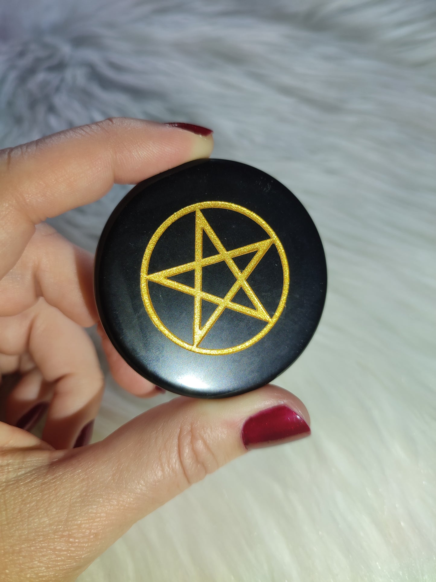 Placa de Obsidiana negra o cuarzo rosa diferentes simbologias