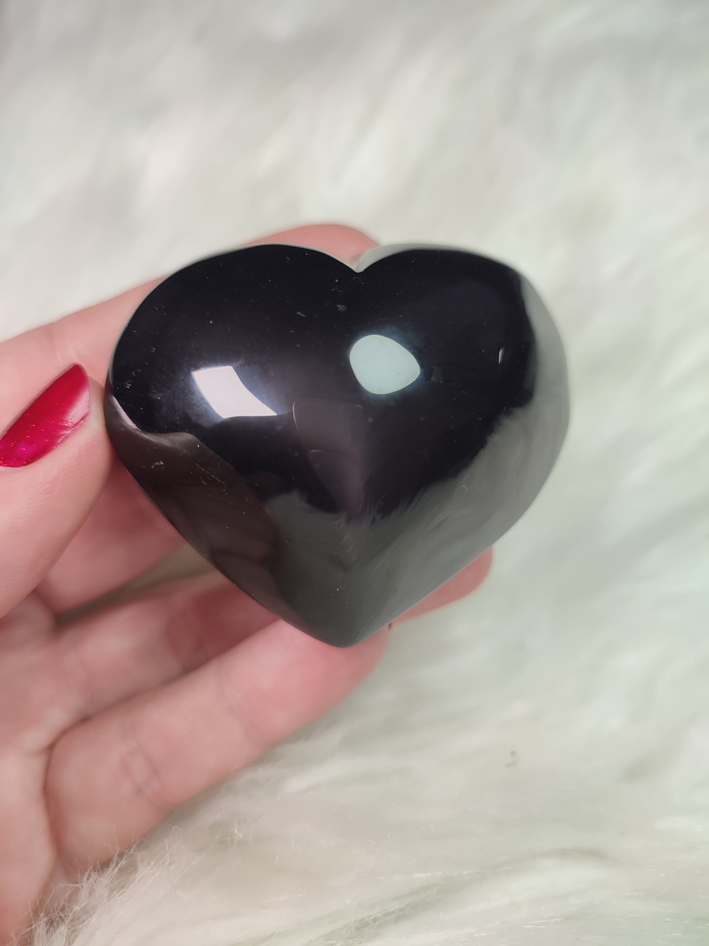 Corazón obsdiana arcoiris