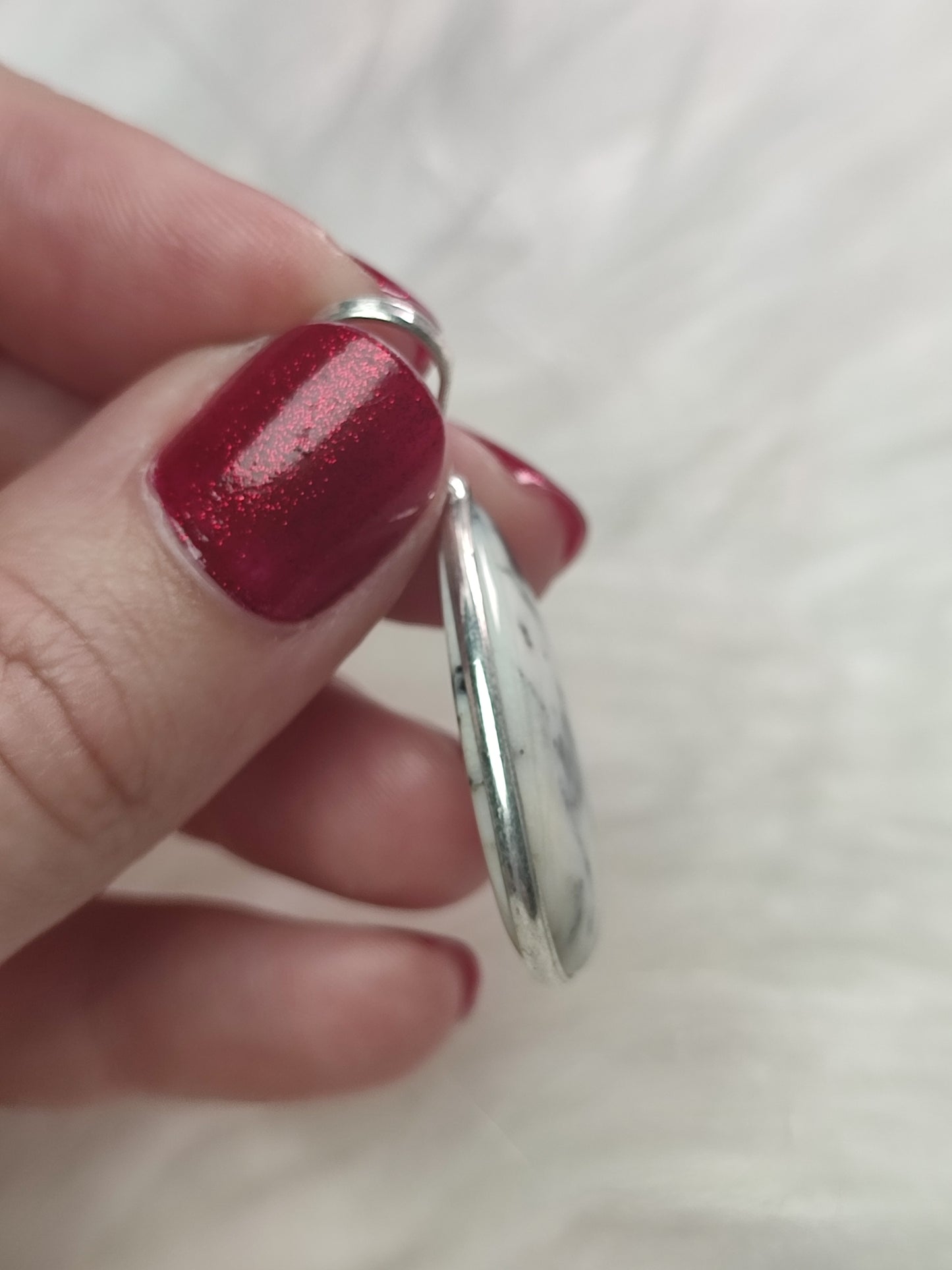 Colgante baño de plata con ópalo dendritico n° 3