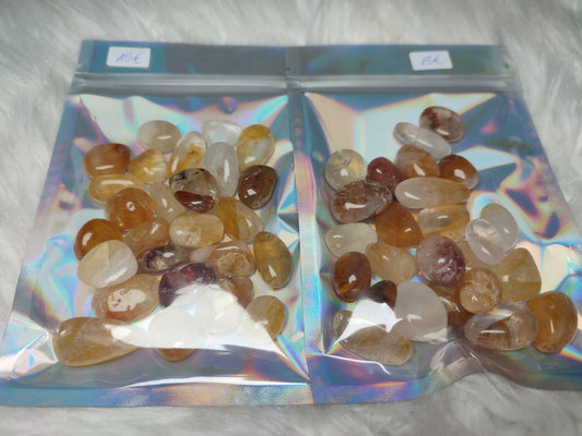 Pack rodados cuarzo sanador o cuarzo dorado